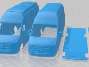 Mercedes Benz Sprinter PanelVan ELWB SHR 2016 Furgoneta Imprimible Modelo de impresión 3D