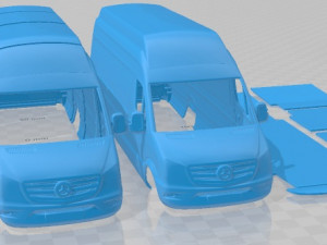 Mercedes Benz Sprinter PanelVan ELWB SHR 2016 Printable Van 3D Baskı Modeli