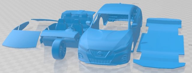 Nissan Maxima 2019 Printable Car 3D Baskı Modeli .c4d .max .obj .3ds .fbx .stl .blend 