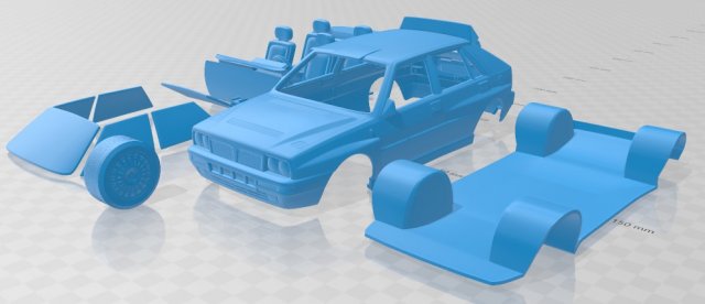 Lancia Delta HF Integrale 1992 Printable Car Modèles 3D en vedette .c4d .max .obj .3ds .fbx .stl .blend 