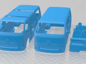 Toyota Hiace LWB Combi 2013 Printable Van Model do druku 3D