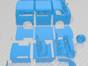Toyota Hiace LWB Combi 2013 Printable Van Modello di stampa 3D
