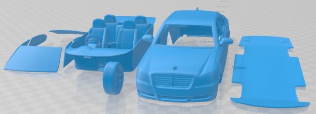 SsangYong Chairman W 2011 Printable Car 3D Print Model .c4d .max .obj .3ds .fbx .stl .blend
