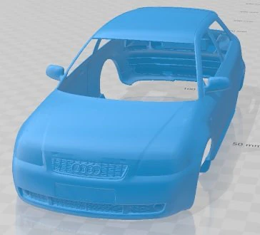 Audi S3 8L 2002 Printable Body Car 3D Print Model .c4d .max .obj .3ds .fbx .stl .blend 