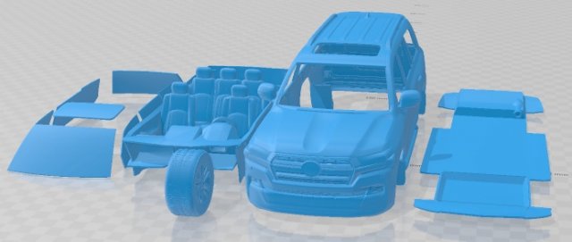Toyota Land Cruiser 200 2021 Printable Car 3D Baskı Modeli .c4d .max .obj .3ds .fbx .stl .blend 