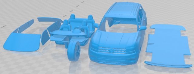 Volkswagen Teramont 2020 Printable Car 3D 打印模型 .c4d .max .obj .3ds .fbx .stl .blend 