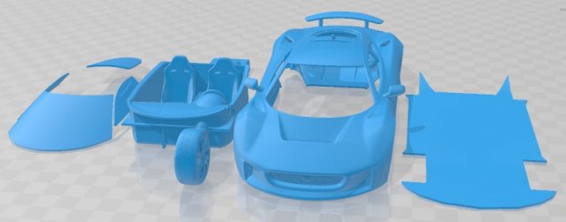 Jaguar C X75 2014 Printable Car Modello di stampa 3D .c4d .max .obj .3ds .fbx .stl .blend 