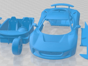 Jaguar C X75 2014 Printable Car 3D Print Model