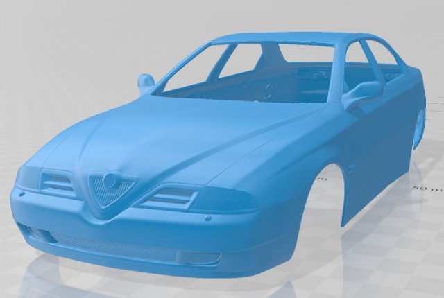 Alfa Romeo 166 1998 Printable Body Car 3D 打印模型 .c4d .max .obj .3ds .fbx .stl .blend 