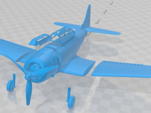 Airplane SBD Dauntless Printable 3D Print Model