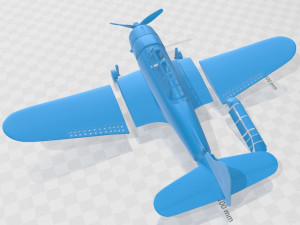 Airplane SBD Dauntless Printable Modèles 3D en vedette
