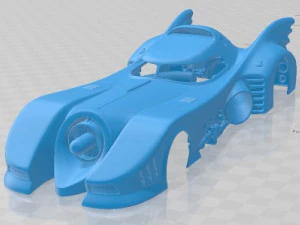 Batmobile 1989 Jet Car Printable Body Car 3D Print Model