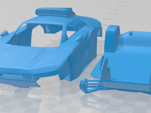 Audi RS Q e-tron Dakar Rally 2022 Printable Body Car 3D Print Model