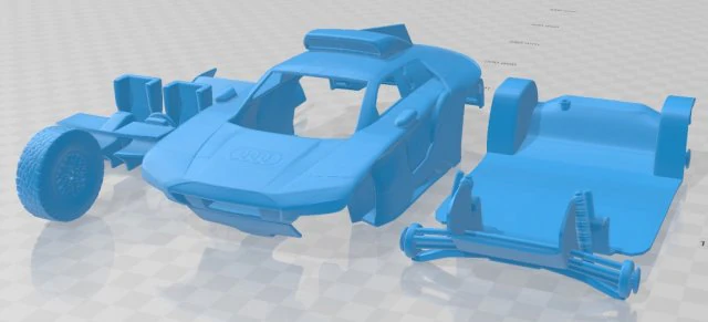 Audi RS Q e-tron Dakar Rally 2022 Printable Car 3D Print Model .c4d .max .obj .3ds .fbx .stl .blend 
