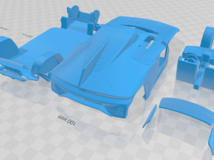 Audi RS Q e-tron Dakar Rally 2022 Printable Car 3D Baskı Modeli