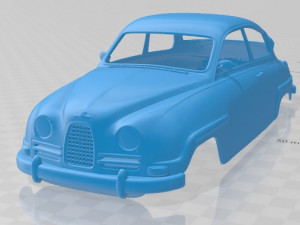 Saab 96 1960 Printable Body Car 3D Print Model