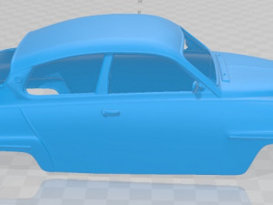 Saab 96 1960 Printable Body Car 3D-Druckmodell