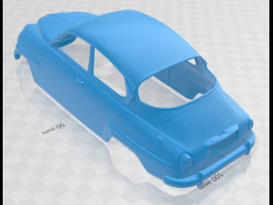 Saab 96 1960 Printable Body Car 3D Print Model