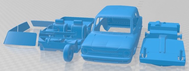 Hillman IMP 1963 Printable Car 3D 프린트 모델 .c4d .max .obj .3ds .fbx .stl .blend 