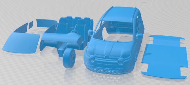 Fiat Panda Cross 2021 Printable Car Modèles 3D en vedette .c4d .max .obj .3ds .fbx .stl .blend 