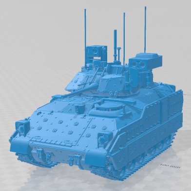 BMP Bradley M2A3 2005 Printable Tank 3D Принт Модель .c4d .max .obj .3ds .fbx .stl .blend 