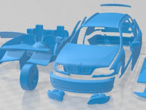 Coche imprimible E46 Touring 2001 Modelo de impresión 3D
