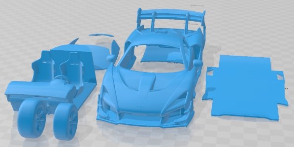 Mclaren Senna GTR 2020 Printable Car Modelo de impresión 3D .c4d .max .obj .3ds .fbx .stl .blend