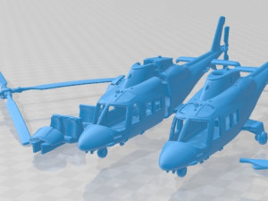 Agusta Westland AW 109 Printable Helicopter 3D Print Model