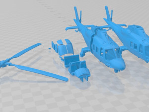 Agusta Westland AW 109 Printable Helicopter 3D-Druckmodell
