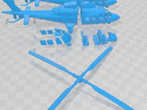 Agusta Westland AW 109 Printable Helicopter 3D-Druckmodell
