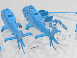 Agusta Westland AW 109 Printable Helicopter 3D-Druckmodell