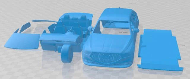 Genesis G90 2020 Printable Car 3D Print Model .c4d .max .obj .3ds .fbx .stl .blend 