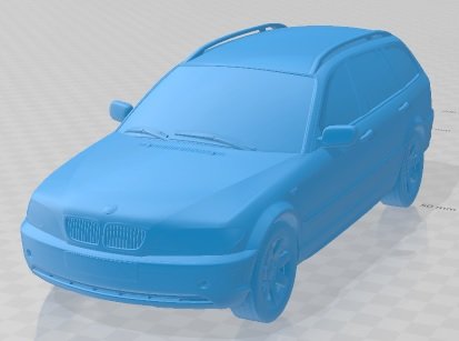 E46 Touring 2001 Printable Car 3D-Druckmodell .c4d .max .obj .3ds .fbx .stl .blend 