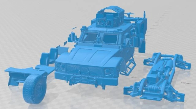 Oshkosh M ATV R6 Printable Car 3D Print Model .c4d .max .obj .3ds .fbx .stl .blend 