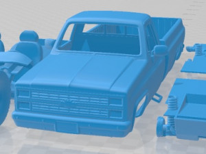 Chevrolet K10 Silverado 1984 Printable Car 3D 프린트 모델