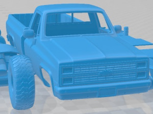 Chevrolet K10 Silverado 1984 Printable Car 3D 프린트 모델