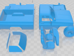 Chevrolet K10 Silverado 1984 Printable Car 3D 프린트 모델