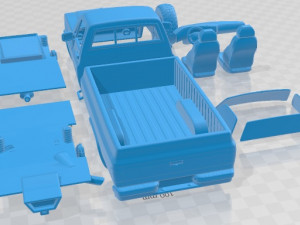 Chevrolet K10 Silverado 1984 Printable Car 3D 프린트 모델