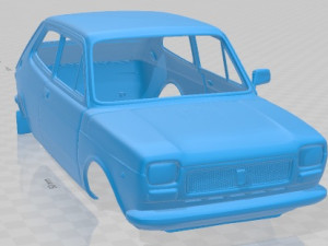 Fiat 127 1972 Printable Body Car Modelo de Impressão 3D