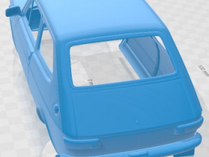 Fiat 127 1972 Printable Body Car Modelo de Impressão 3D