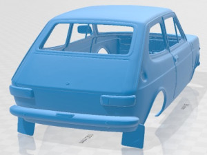 Fiat 127 1972 Printable Body Car Modelo de Impressão 3D