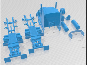 International Lonestar 2015 Printable Cabin Truck Modelo de Impressão 3D