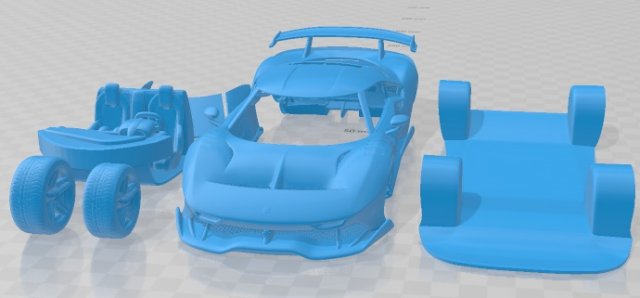 Ferrari P80C 2019 Printable Car 3D Print Model .c4d .max .obj .3ds .fbx .stl .blend 