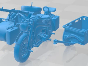 Zundapp KS 750 1942 Moto para imprimir Modelo de Impressão 3D
