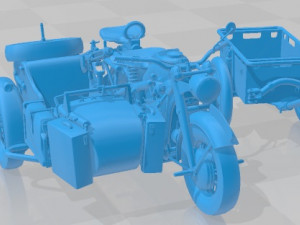 Zundapp KS 750 1942 Printable Motorbike 3D 打印模型