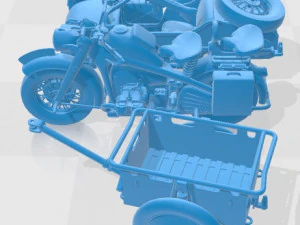 Zundapp KS 750 1942 Printable Motorbike 3D Print Model