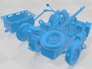 Zundapp KS 750 1942 Printable Motorbike 3D Print Model