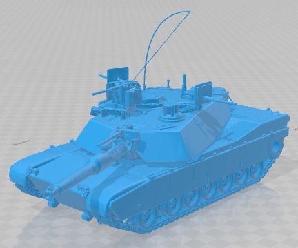 M1A2 Abrams Printable Tank 3D Print Model .c4d .max .obj .3ds .fbx .stl .blend 