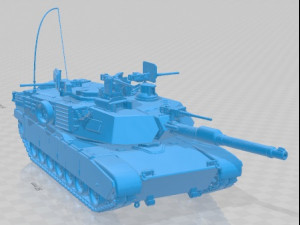 M1A2 Abrams Printable Tank 3D Print Model