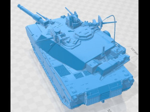 M1A2 Abrams Printable Tank 3D Print Model